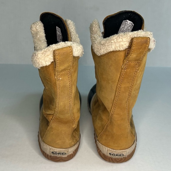 Sorel Size 9.5 Women's Tan & Black Waterproof Winter Boots - Picture 7 of 11